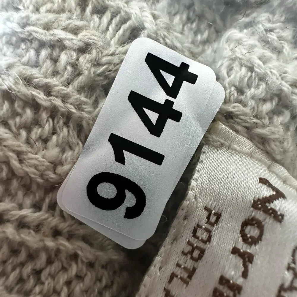 Norm Thompson Sweater‎ Mens Large Cable Knit Vneck Fisherman Beige Pull Over